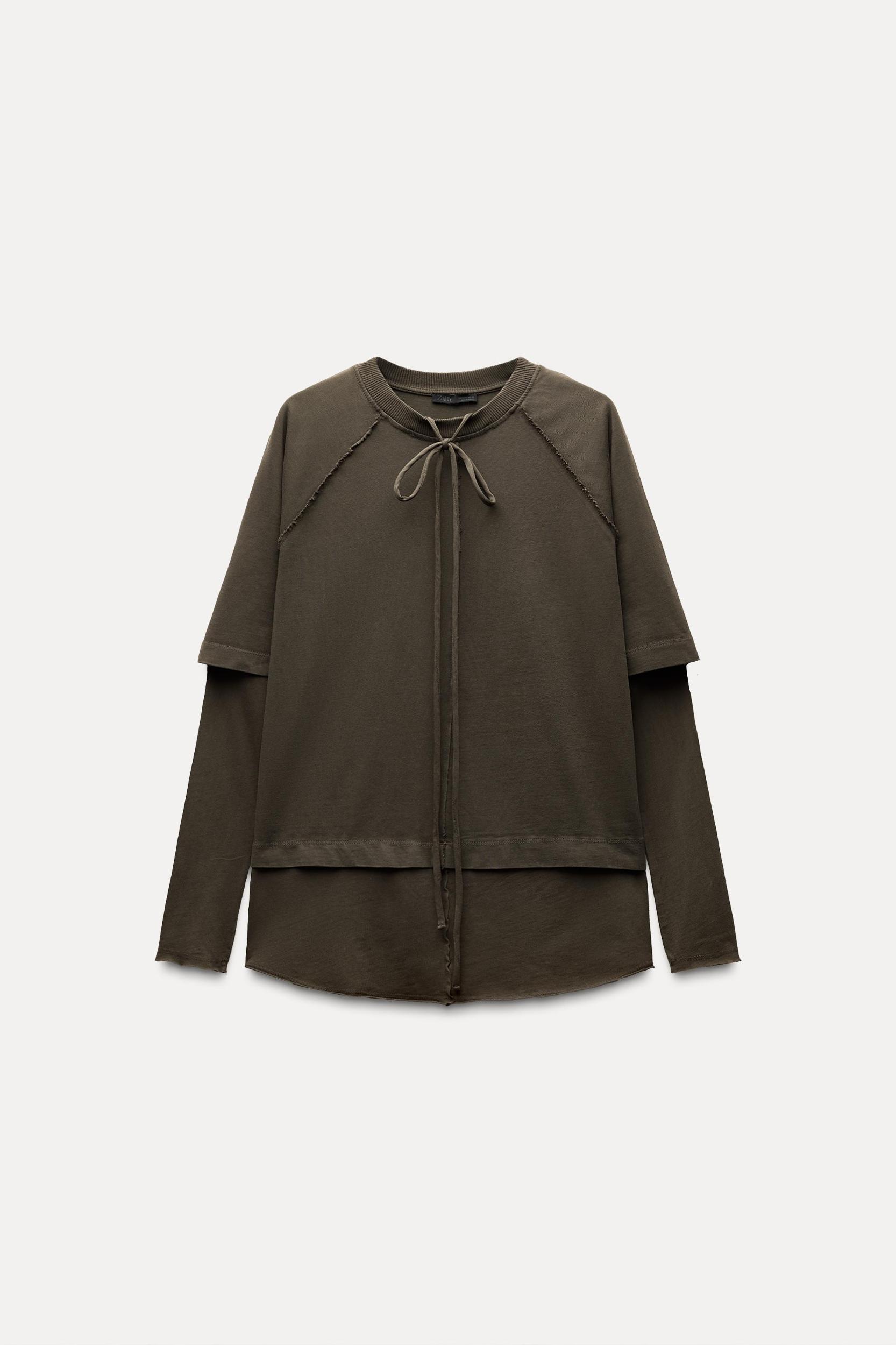 DOUBLE OVERSIZE WASHED EFFECT T-SHIRT Product Image