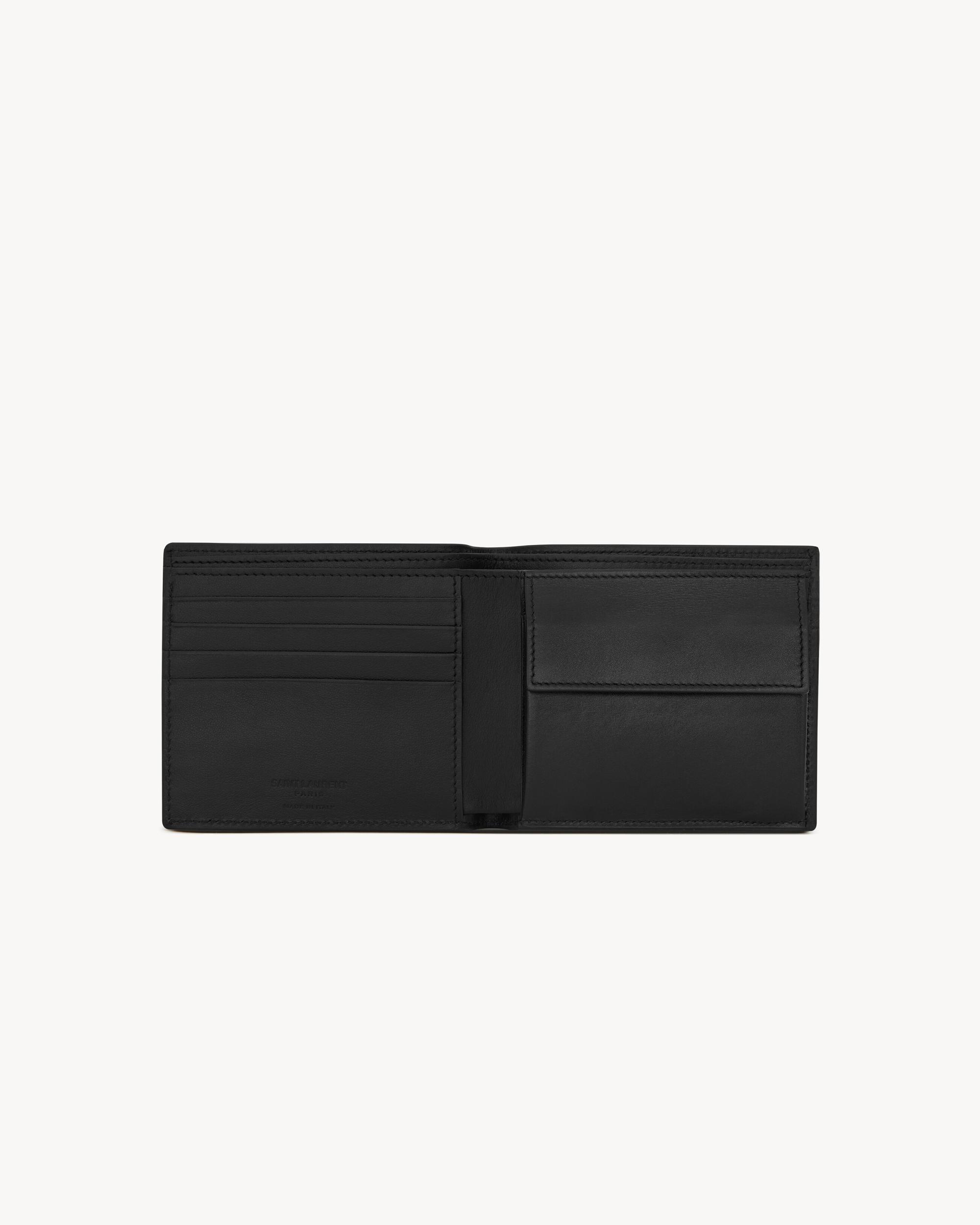 SAINT LAURENT PARIS East/West wallet with coin purse in smooth leather Product Image