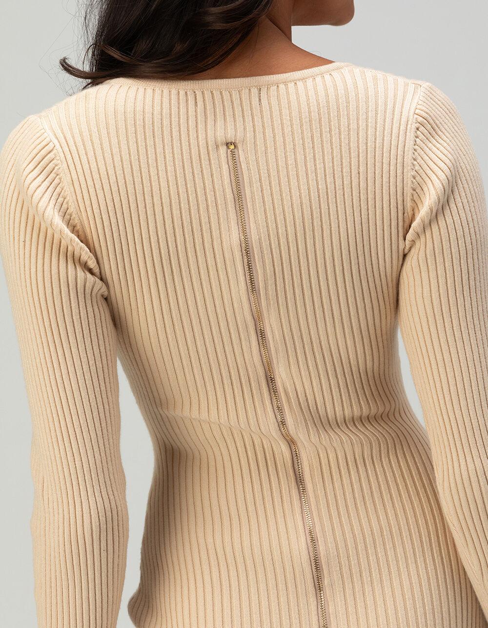 LULUS Everyday Beauty Womens Sweater Dress - IVORY Product Image