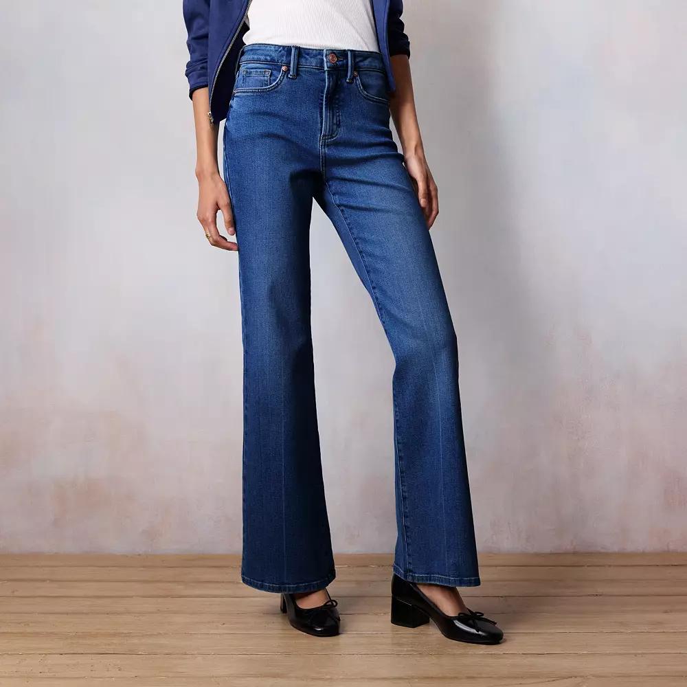 Women's LC Lauren Conrad Curvy Super High Rise Flare Jeans,  Product Image