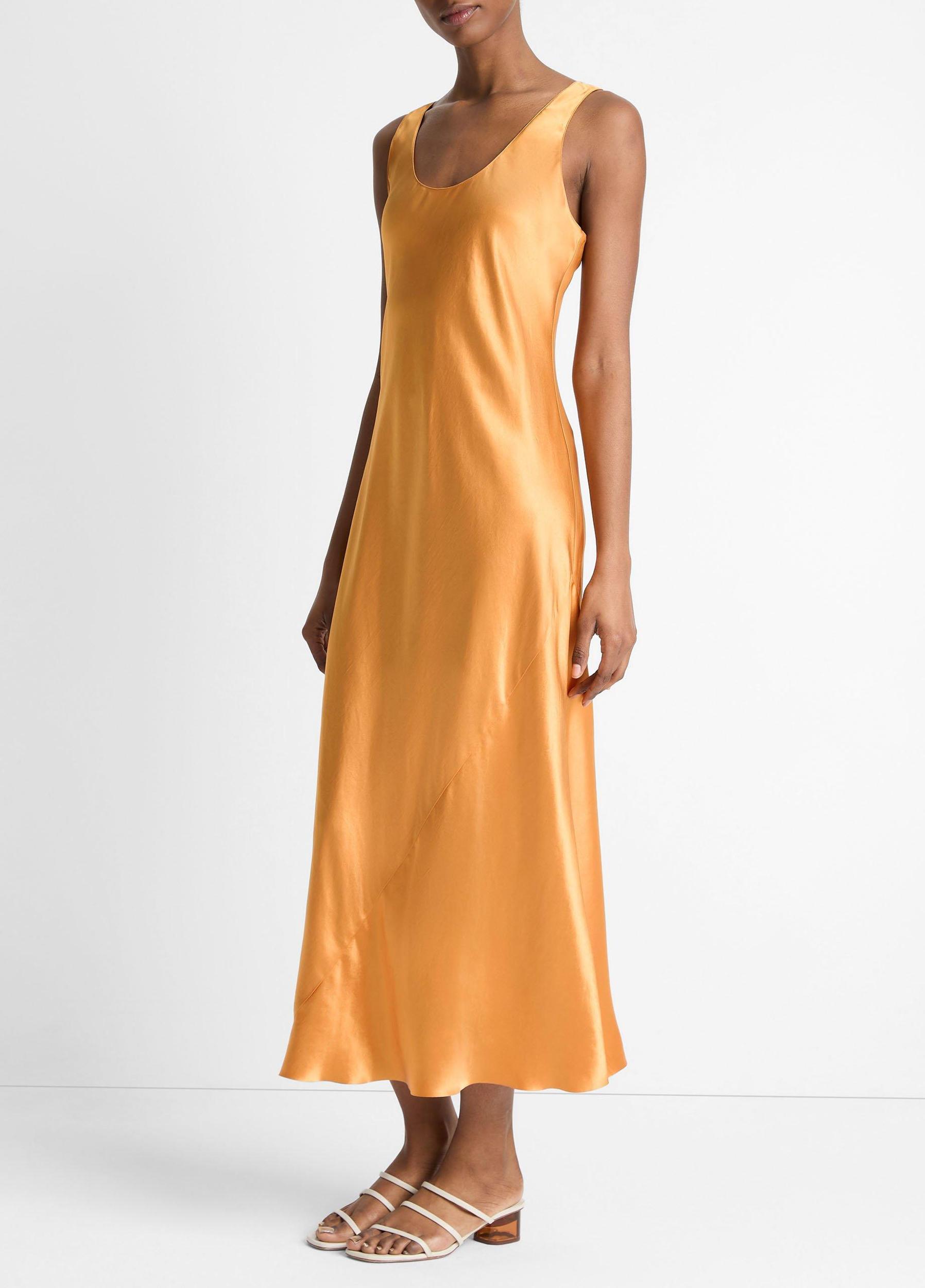 Satin Bias Tank Dress Product Image