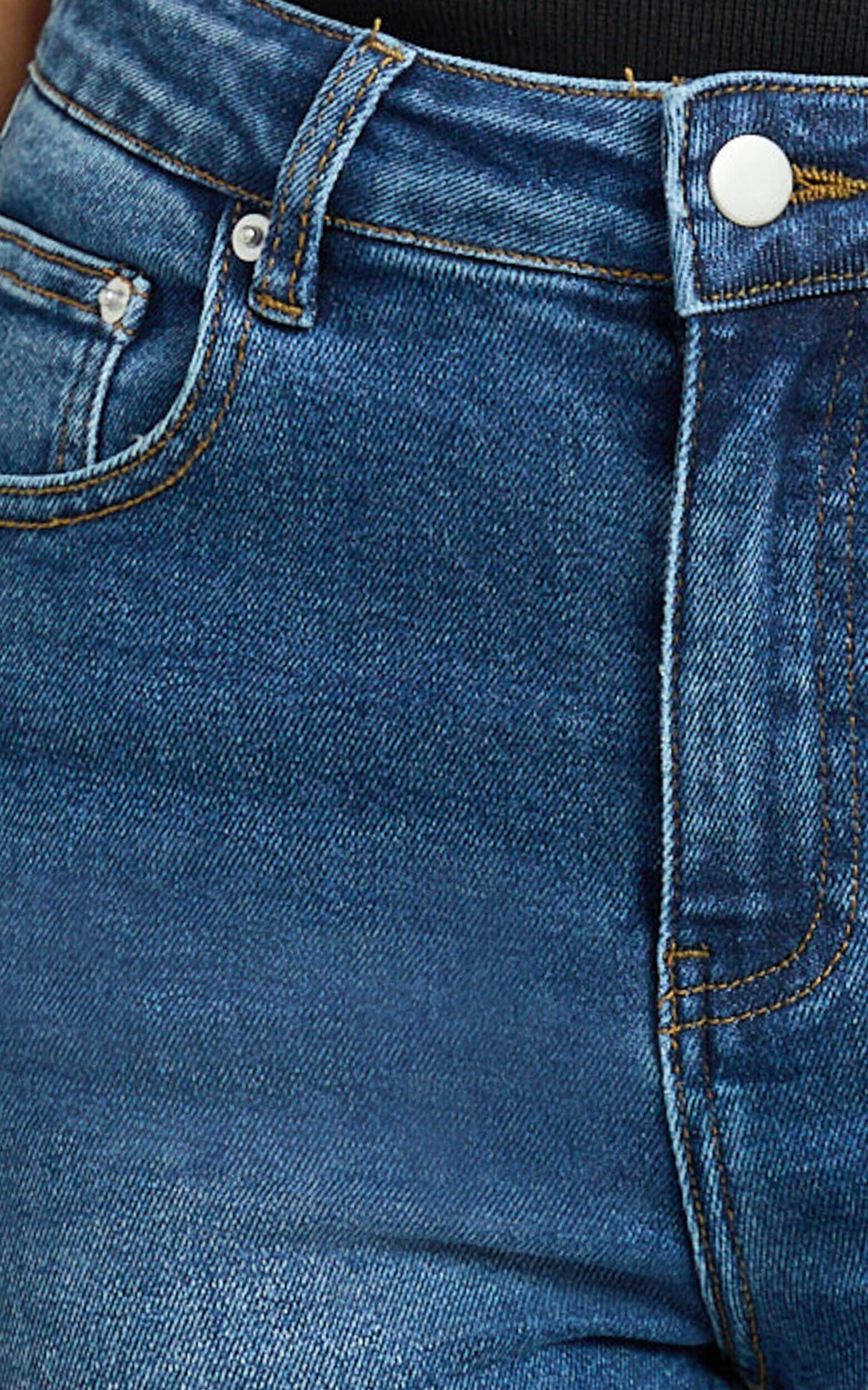 Duffy Jeans - High Waisted Super Stretch Skinny Denim Jeans in Dark Blue Wash Product Image