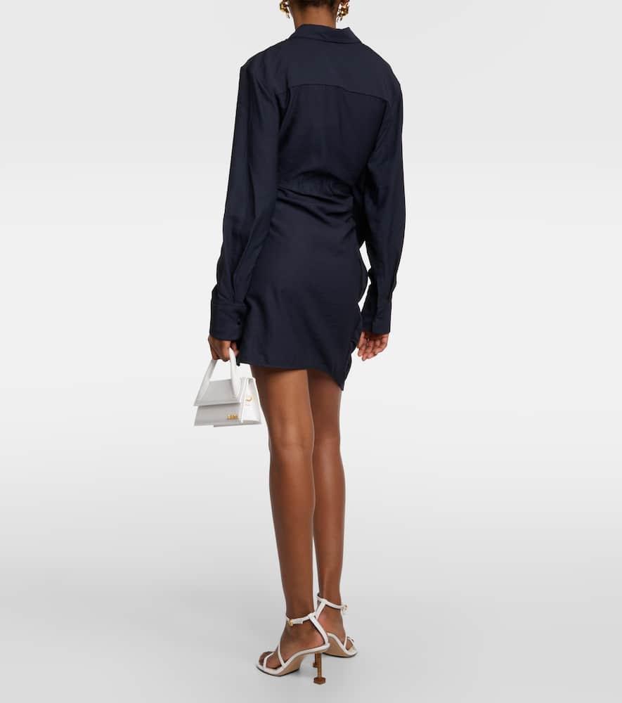 JACQUEMUS La Robe Bahia Viscose Jersey Mini Dress In Black Product Image