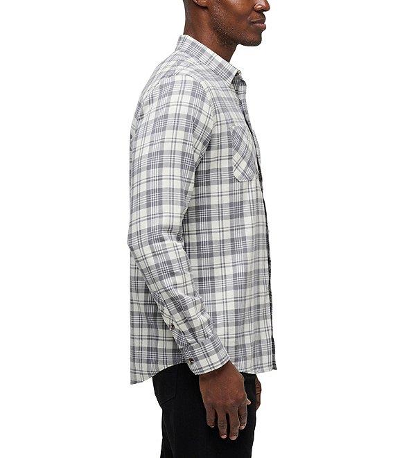 TravisMathew Cloud Flannel Plaid Long Sleeve Woven Shirt Product Image