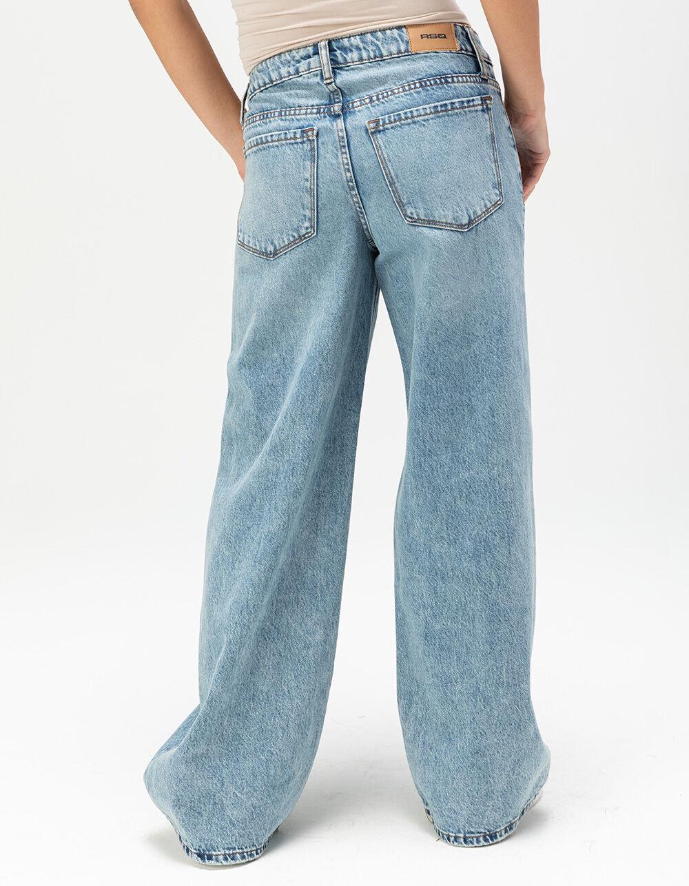 RSQ Womens High Rise Baggy Jeans - WASHED BLACK Product Image