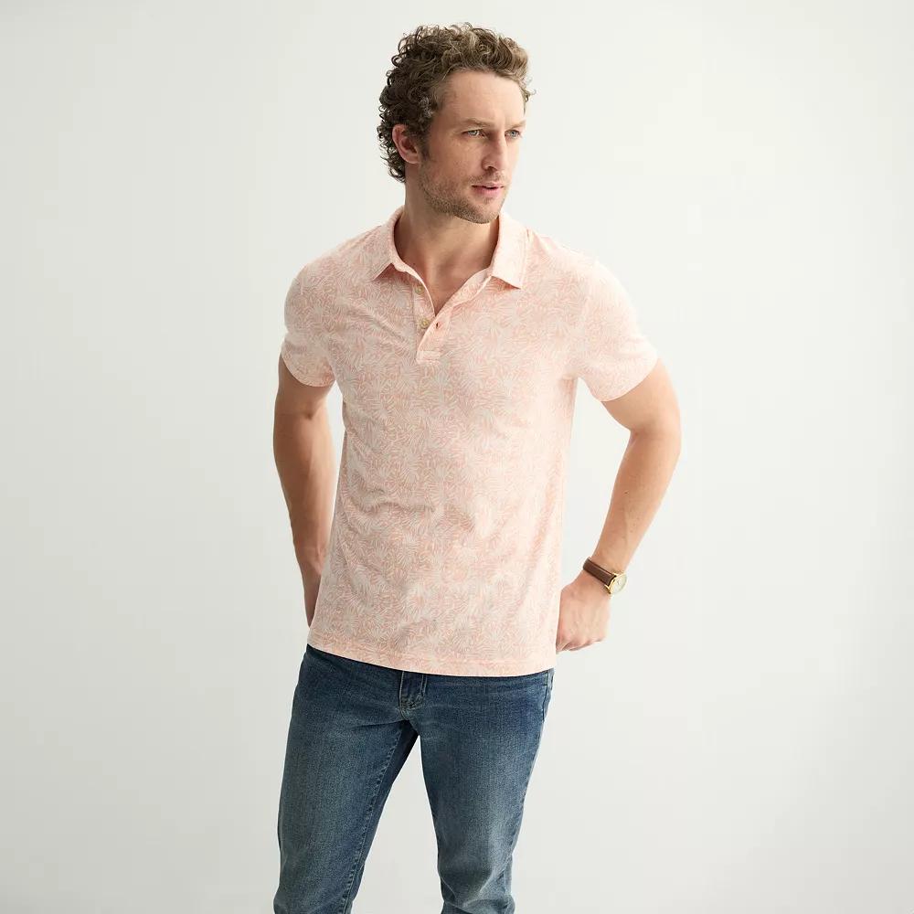 Men's Sonoma Goods For Life® The Super Soft Polo, Size: Small, Blue Leaf Slice Product Image