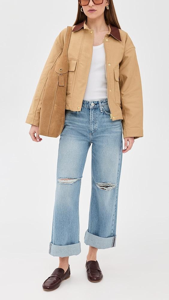 rag & bone Logan Mid-Rise Wide Leg Jeans | Shopbop Product Image