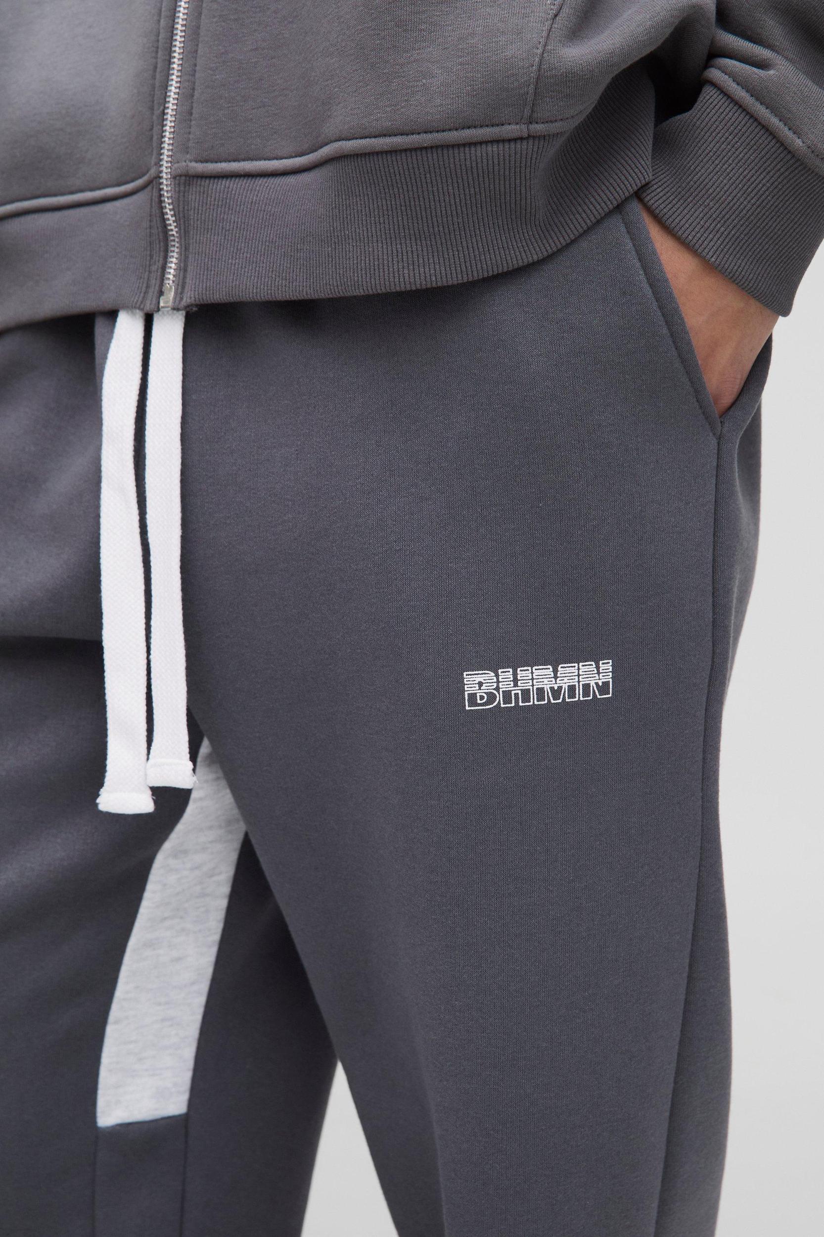 Relaxed Colour Block Gusset Sweatpants | boohooMAN USA Product Image