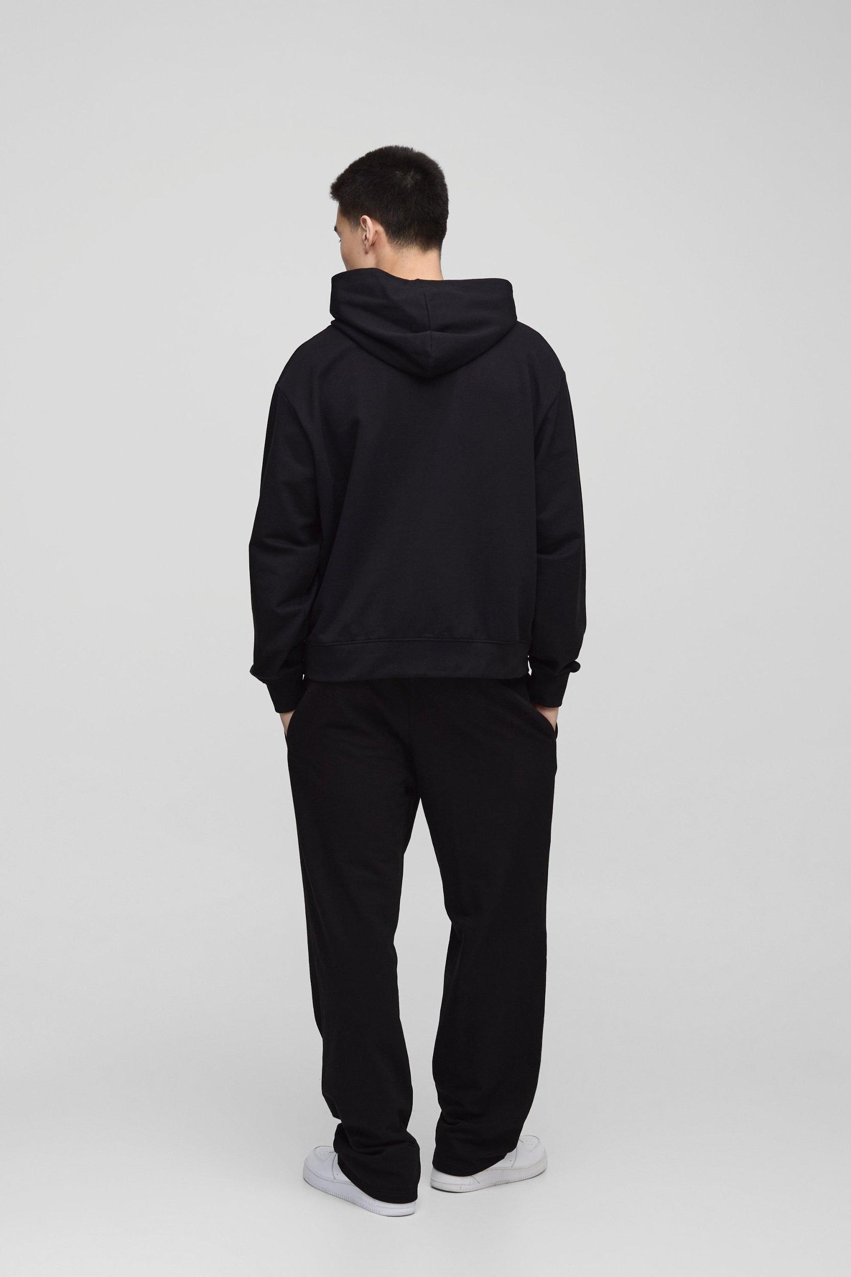 260GSM Loopback Basic Oversized Boxy Hoodie | boohooMAN USA Product Image