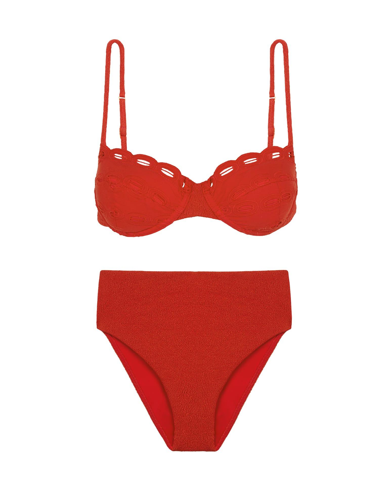 Eyelet Naya Nissi Top - Ruby Product Image