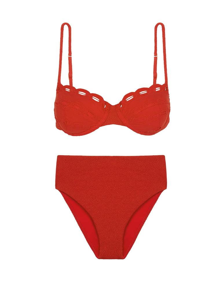 Eyelet Naya Nissi Top - Ruby Product Image