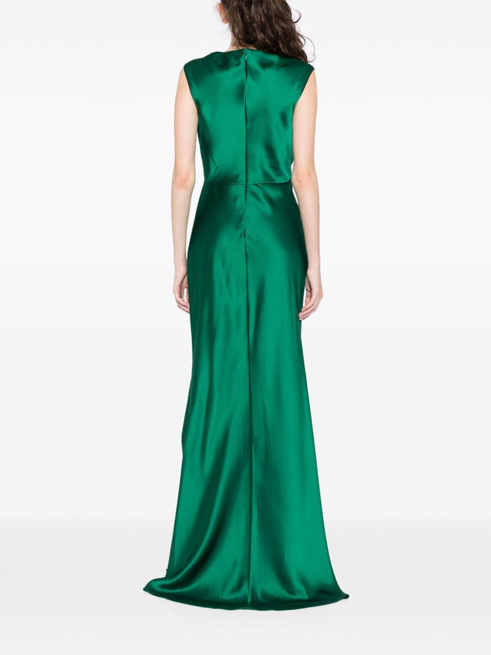 fluid twisted draped dress Product Image