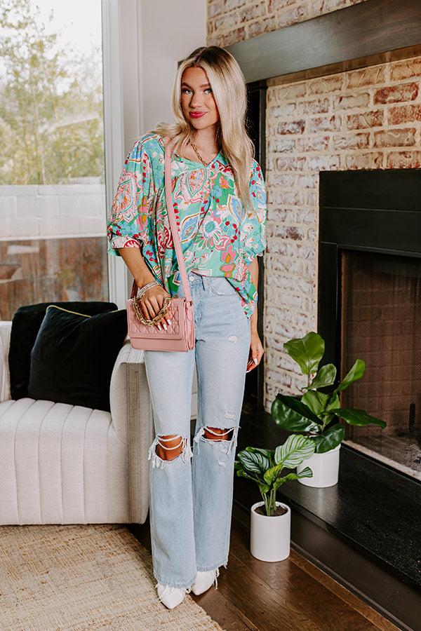 Chance Of A Lifetime Top in Green Product Image