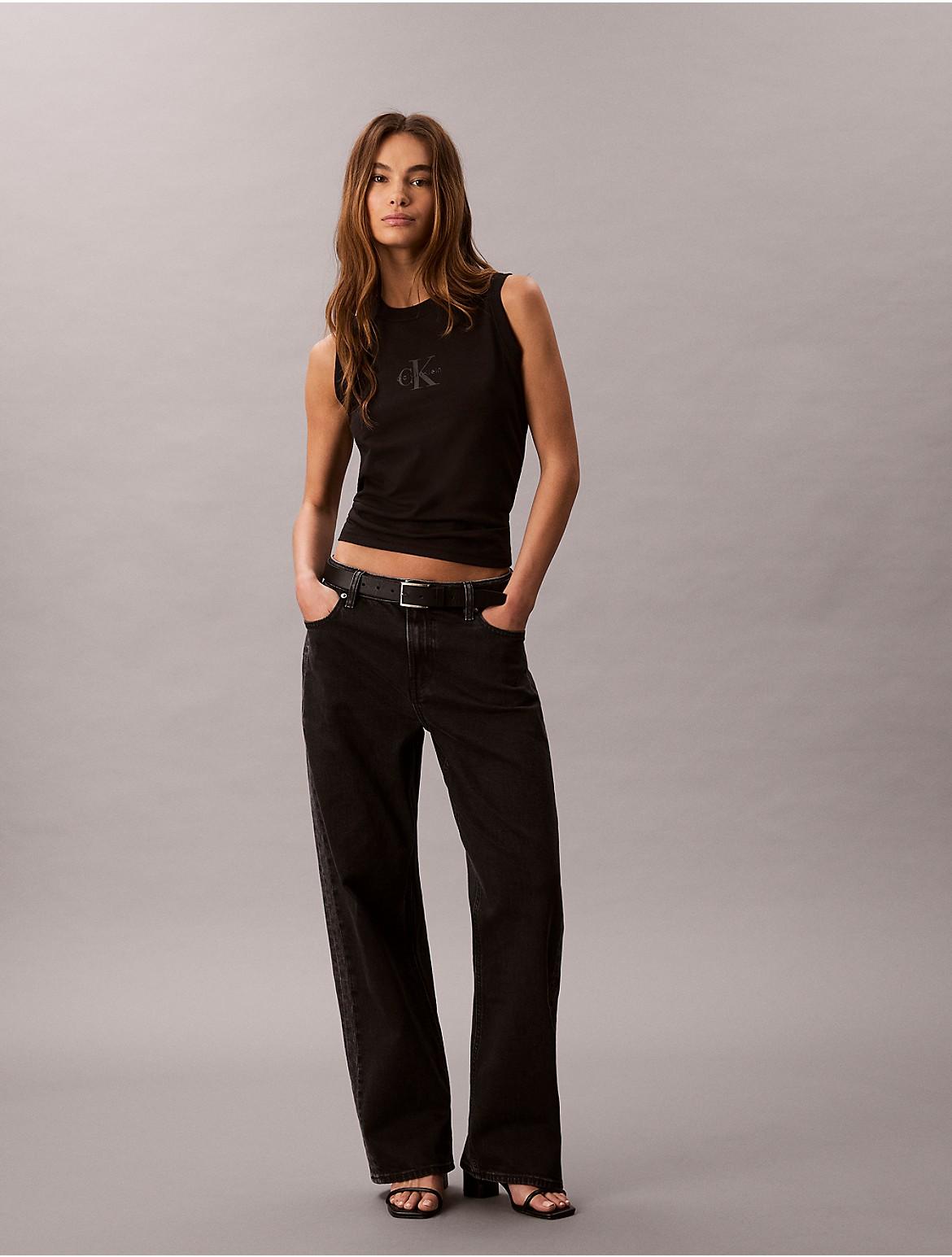 Calvin Klein Womens 90s Straight Jeans - Blue Product Image