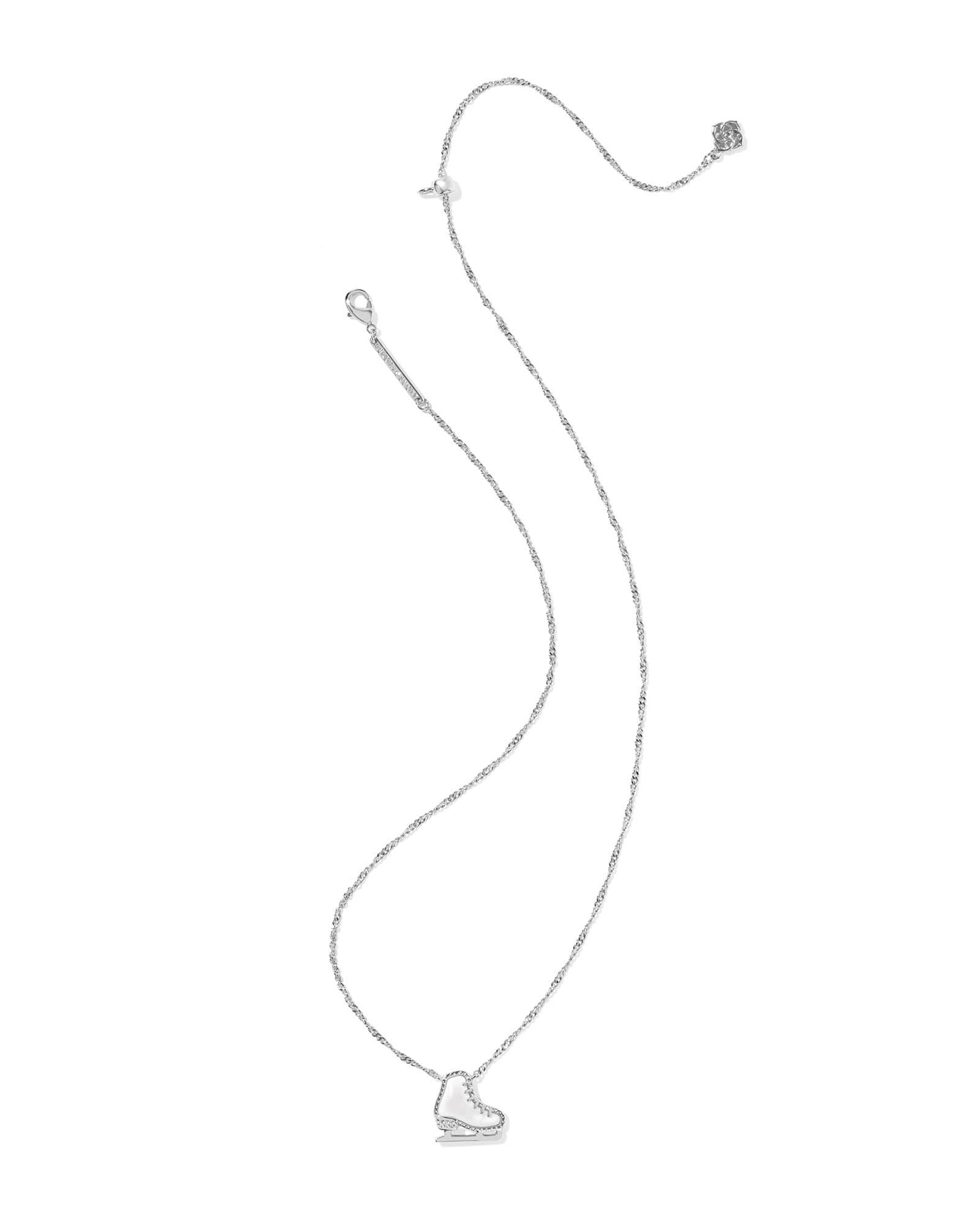 Ice Skate Silver Short Pendant Necklace Product Image