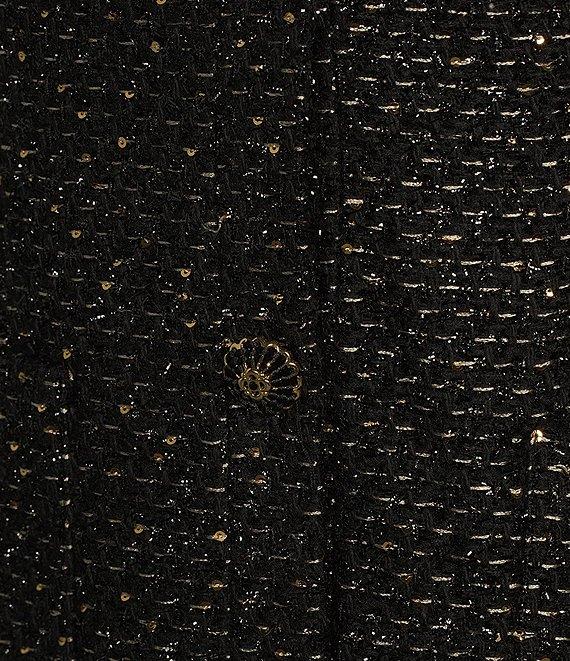 Antonio Melani Nikki Tweed V-Neck Long Sleeve Mini A-Line Dress Product Image