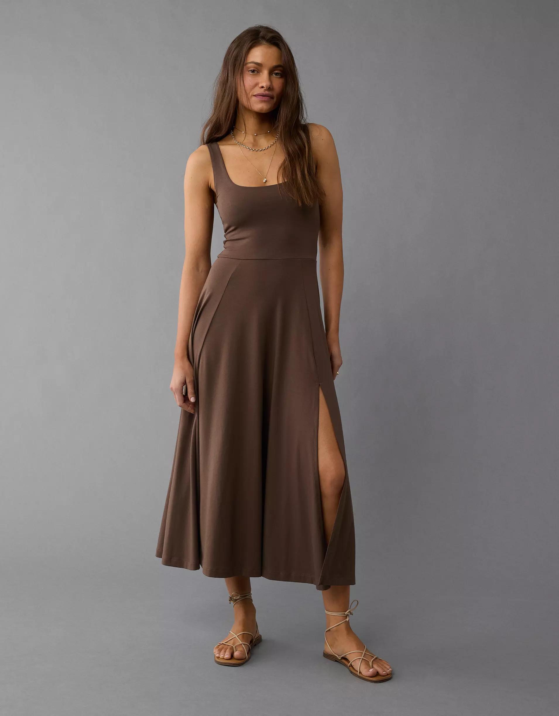 AE Scoop Neck Midi Dress Product Image