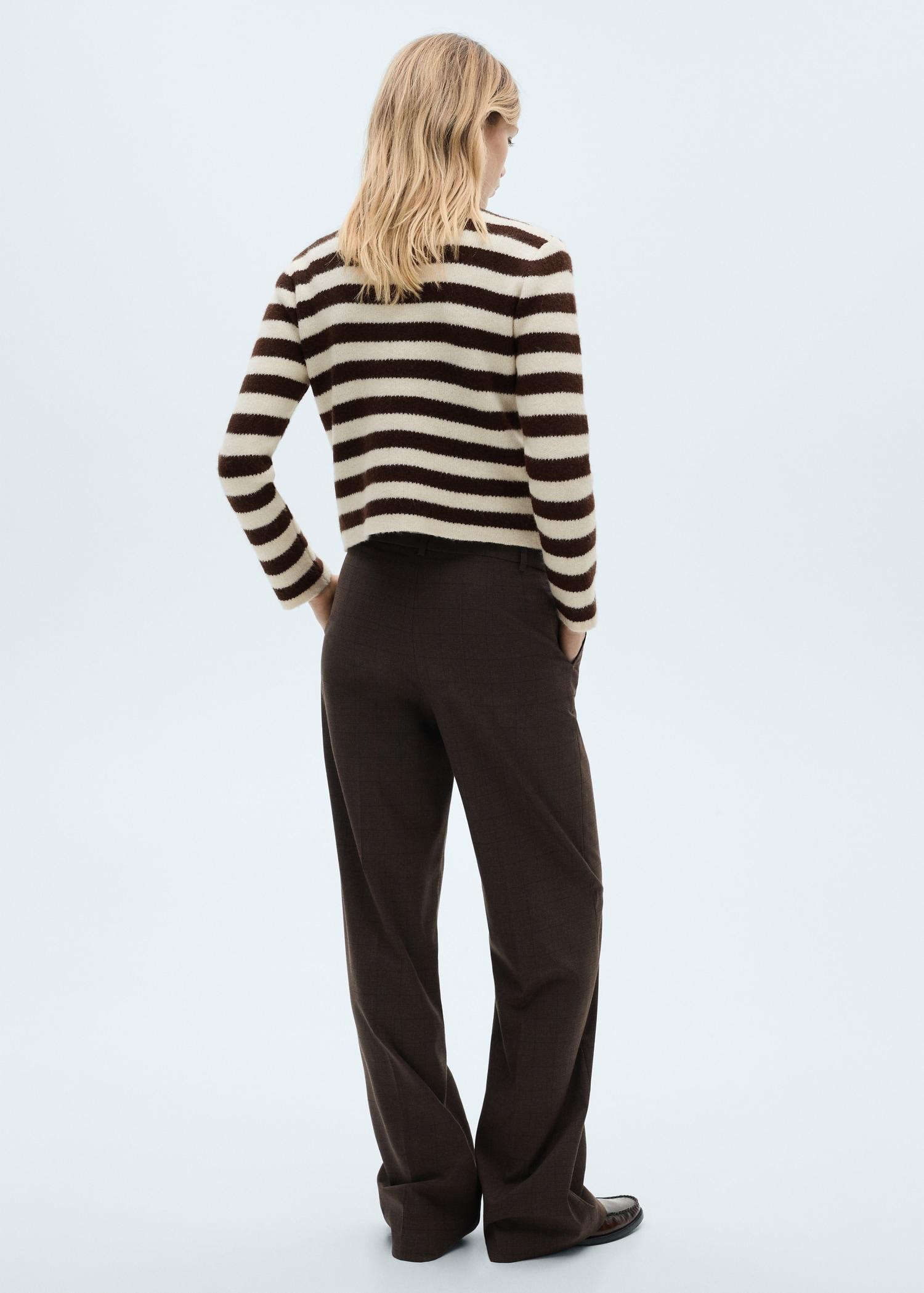 Striped cardigan with buttons - Women | MANGO USA Product Image