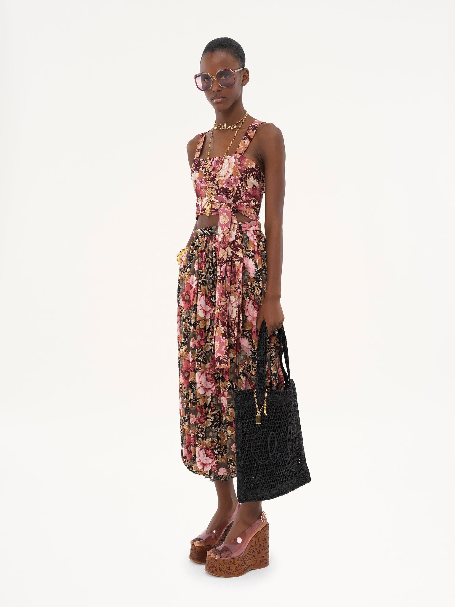 Summer Banana tote bag in raffia Product Image