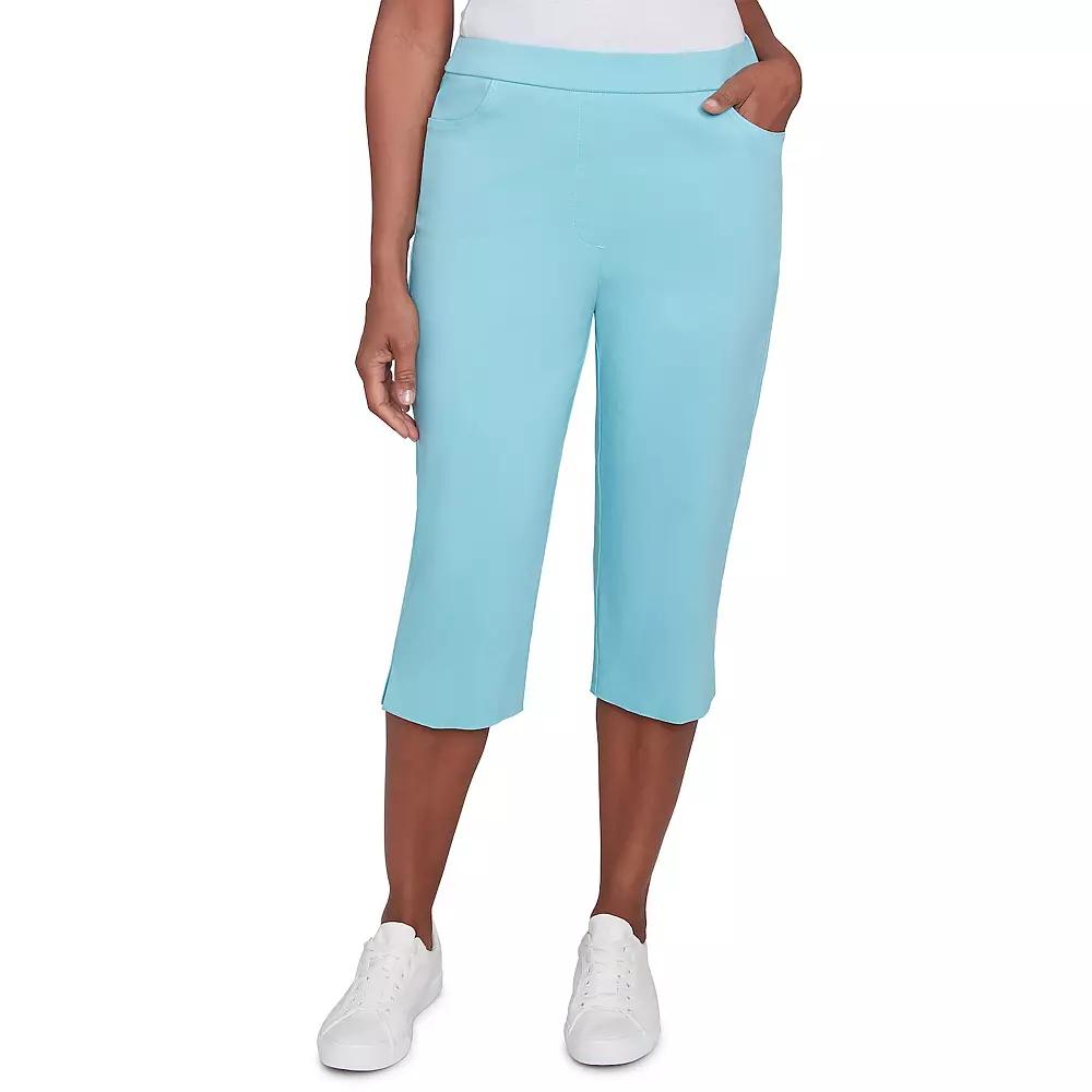 Women's Alfred Dunner Flat Front Allure Classic Clamdigger Pants,  Product Image