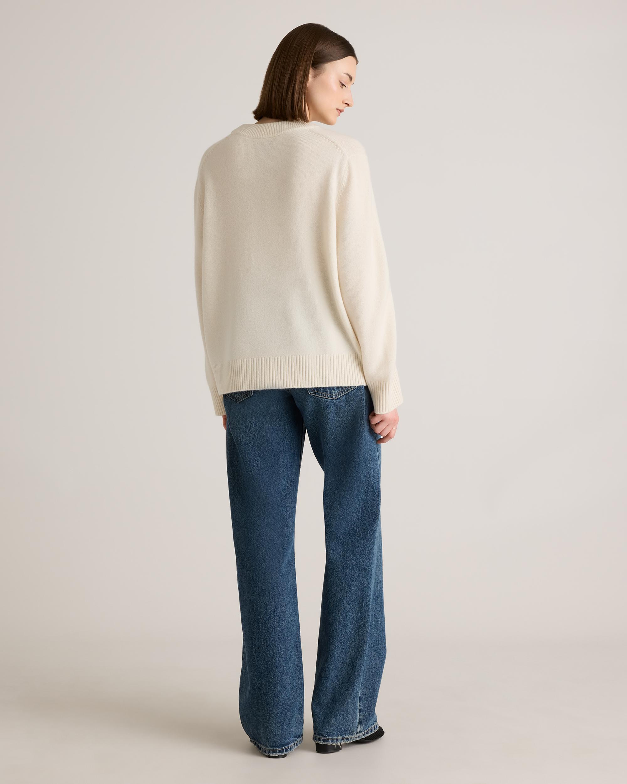 Quince | Women's Mongolian Cashmere Oversized Crewneck Sweater Product Image