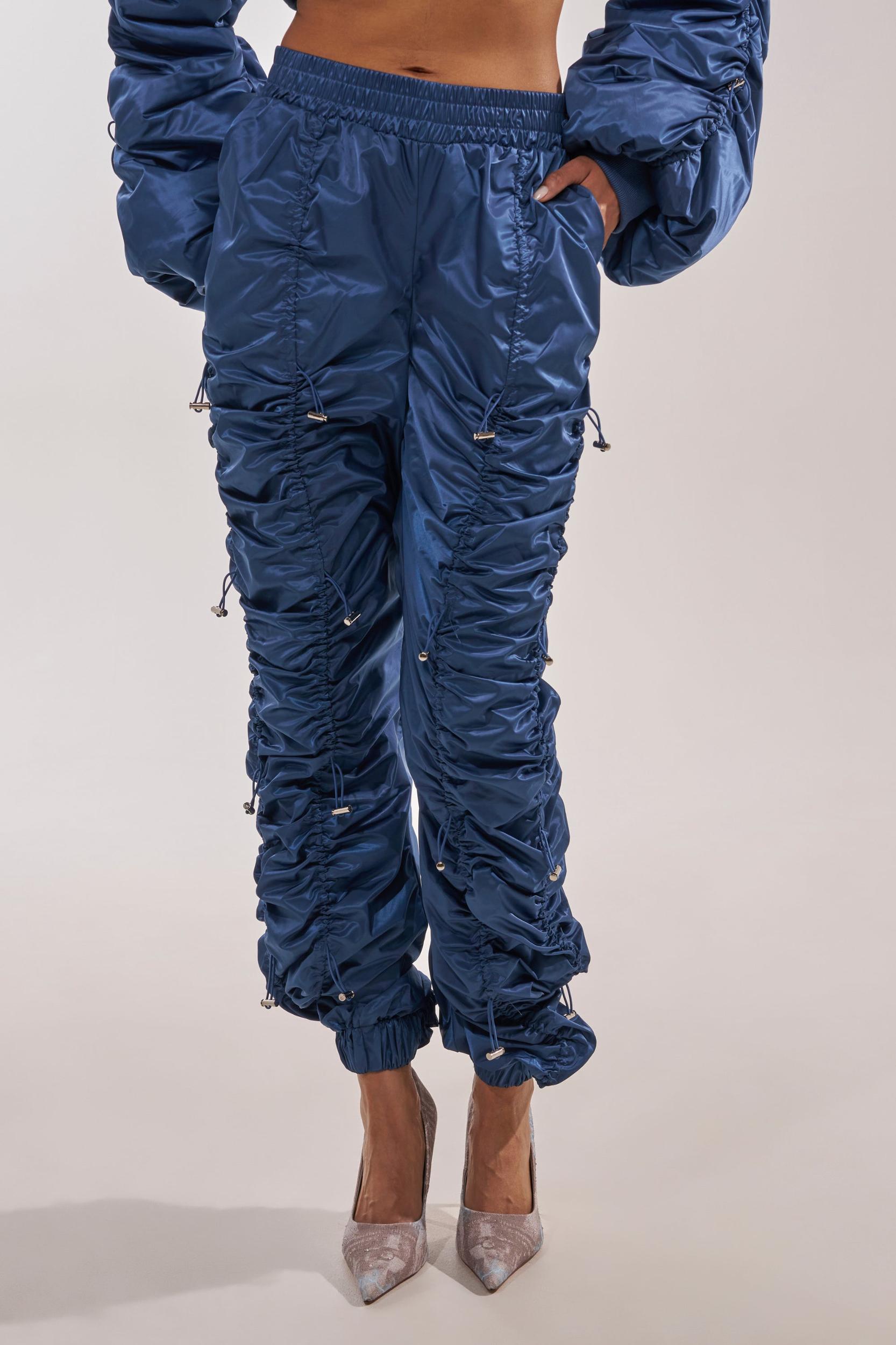 NOT TIME FOR GAMES RUCHED JOGGER IN NAVY Product Image