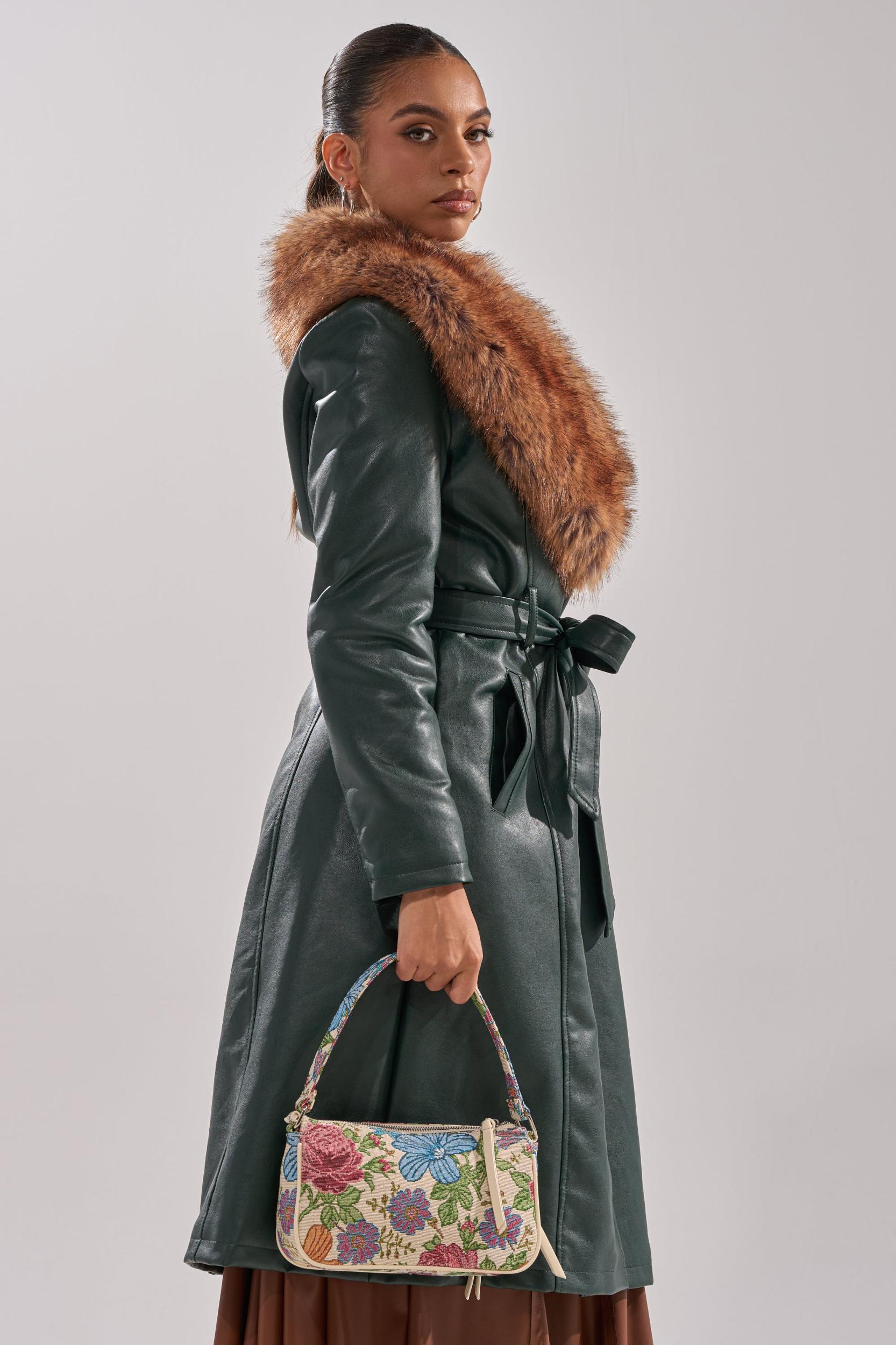 GREENVIEW FUR TRIM TRENCH Product Image