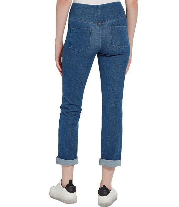 Lysse Boyfriend Cuffed Denim Leggings Product Image