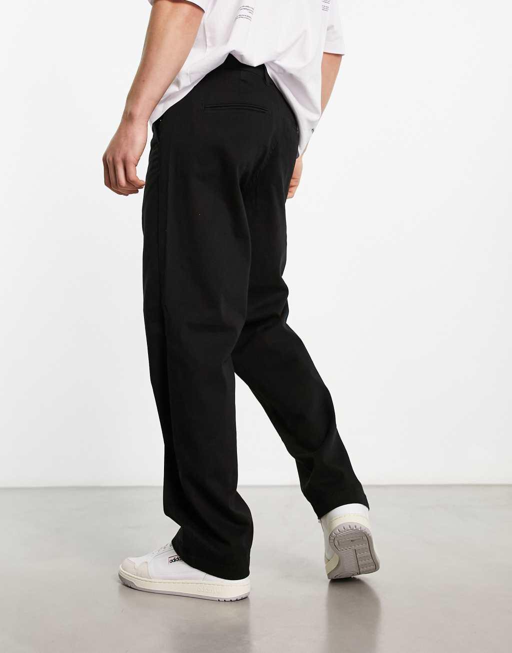 ADPT wide fit chinos in black Product Image