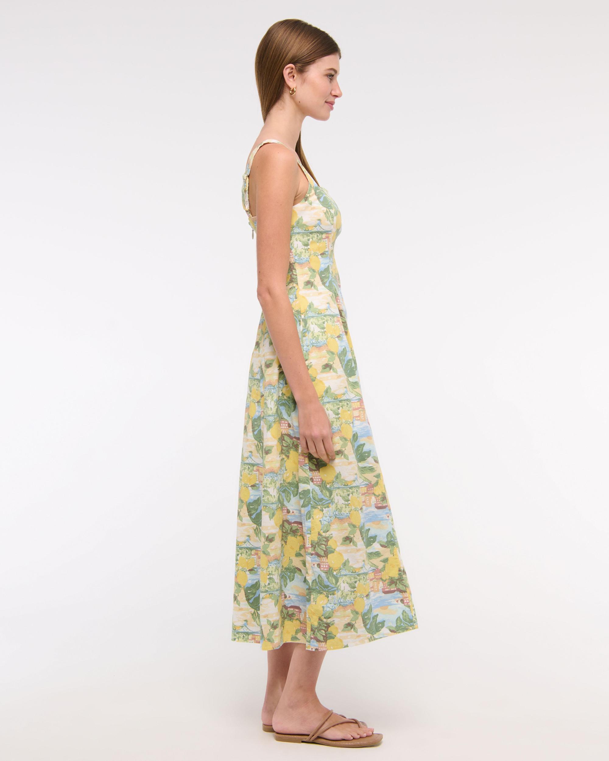 The A&F Mila Stretch Midi Dress Product Image