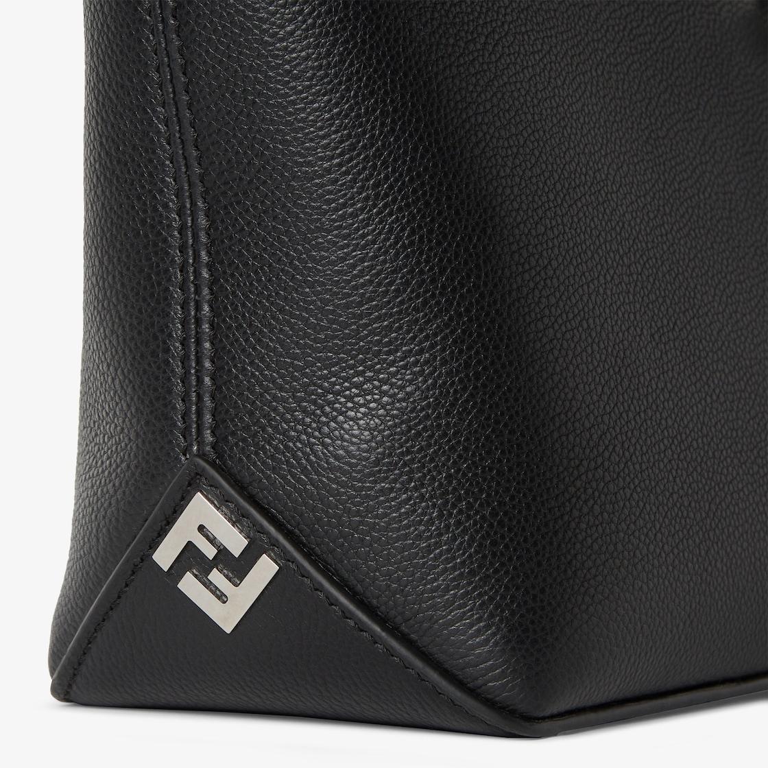 Small FF Squared shopping bagBlack leather bag Product Image