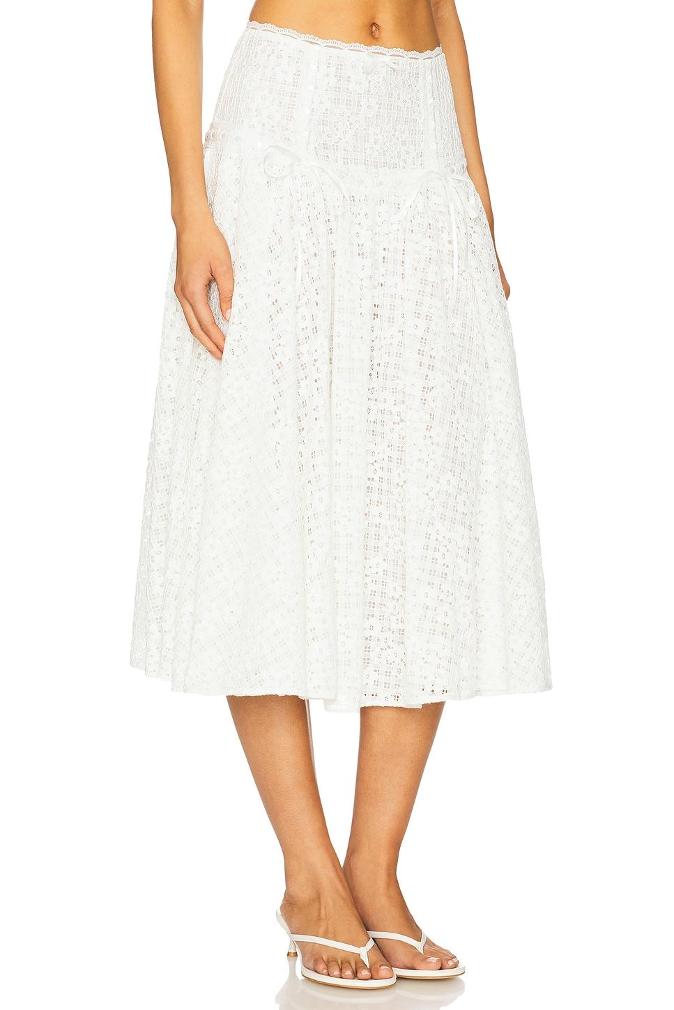 Daisy Lace Midi Skirt For Love & Lemons Product Image