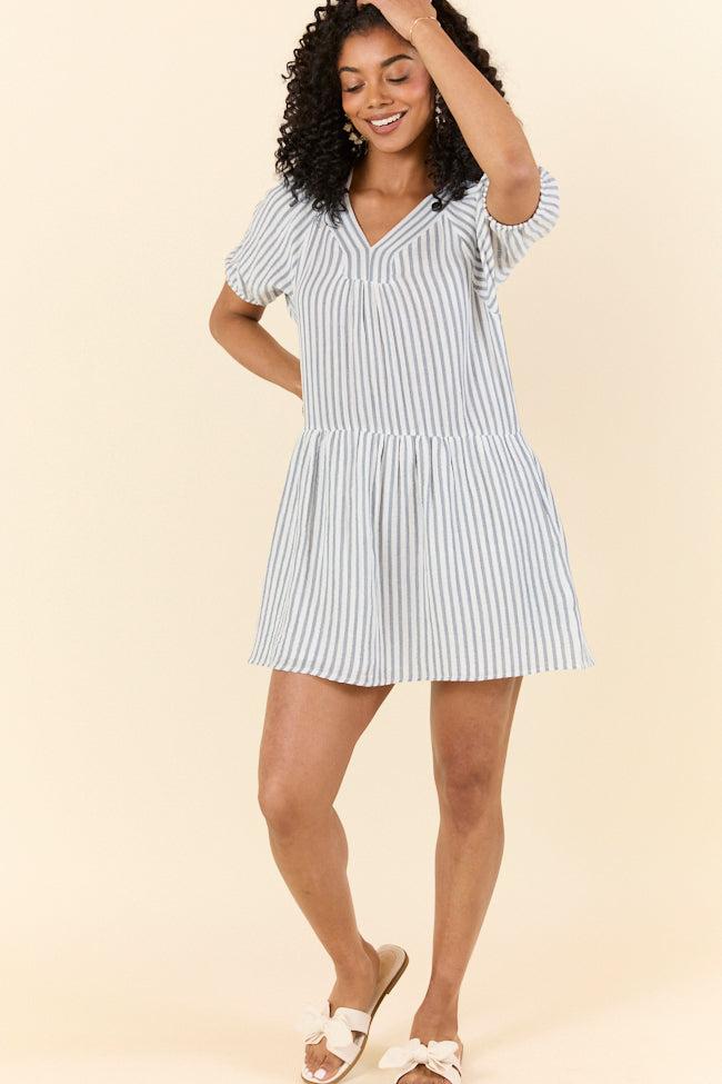 Sunlit Stripes Gauze Mini Dress DOORBUSTER Product Image