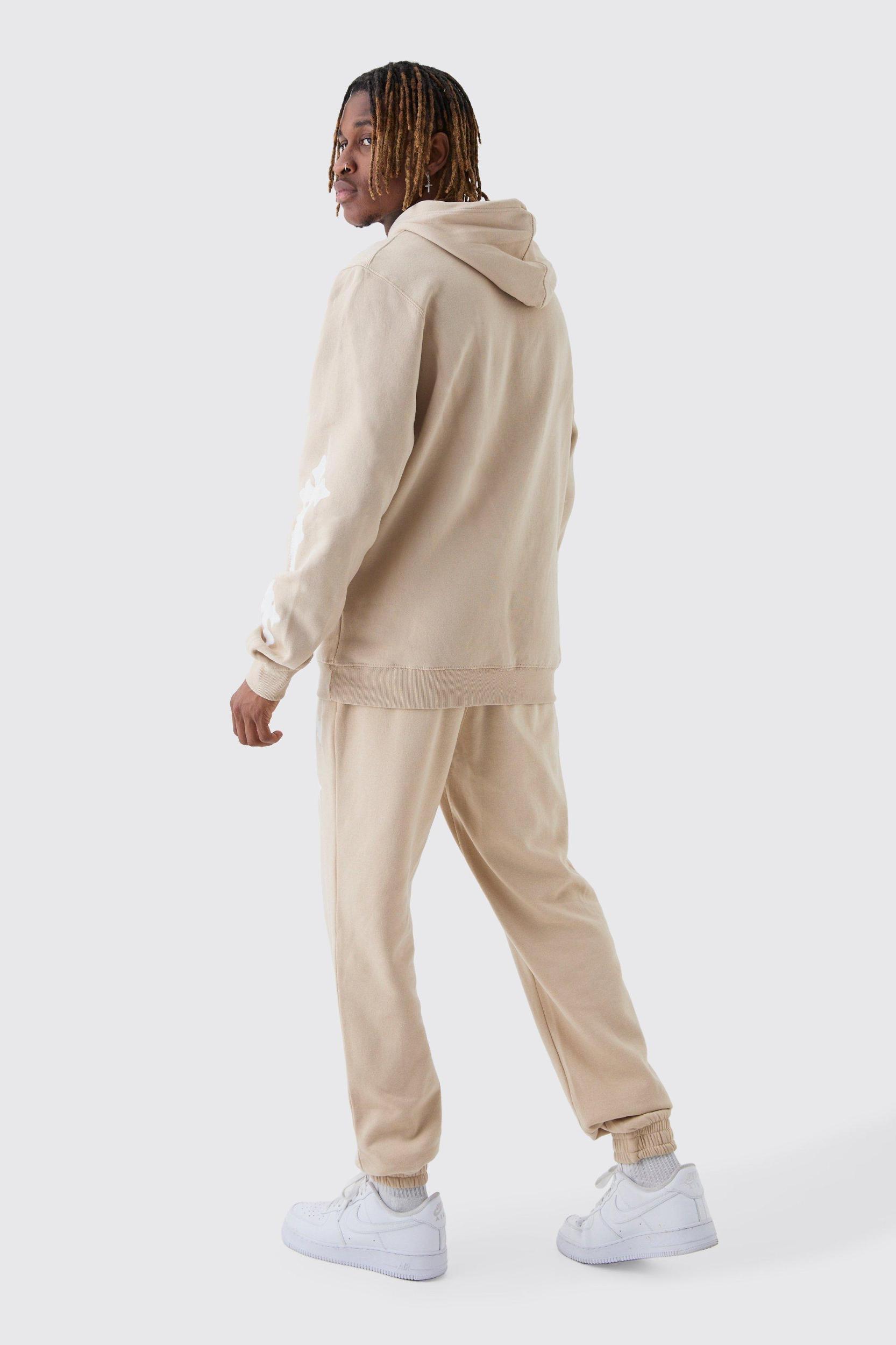 Tall Overdyed Gothic Renaissance Oversized Tracksuit | boohooMAN USA Product Image