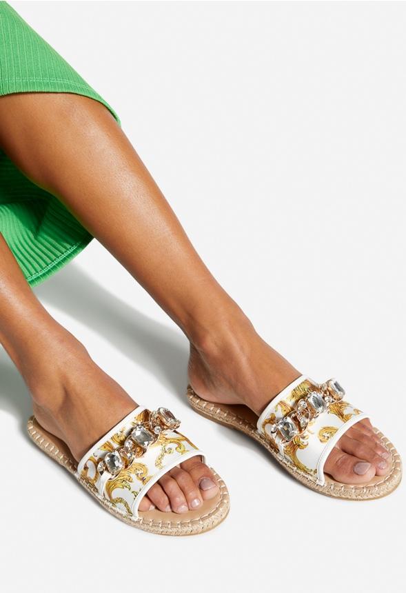 JustFab Margaux Platform Loafer Pump Womens Black/ White Size 8.5 Product Image