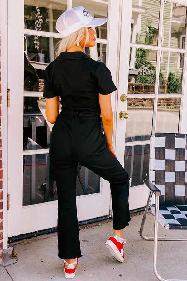 Major Charisma Denim Jumpsuit In Black Product Image