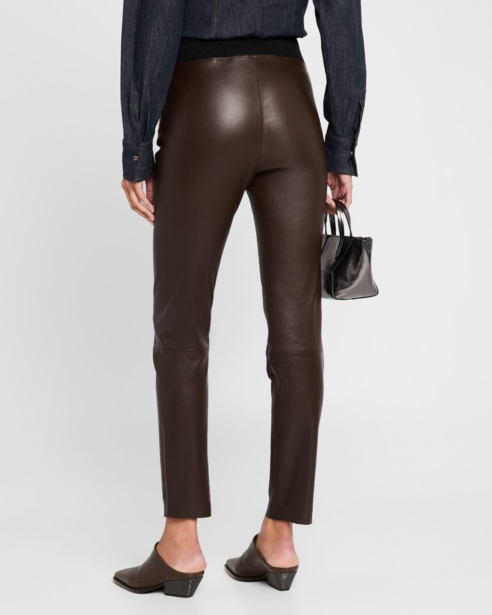 Leather Stretch Front Seam Leggings Product Image