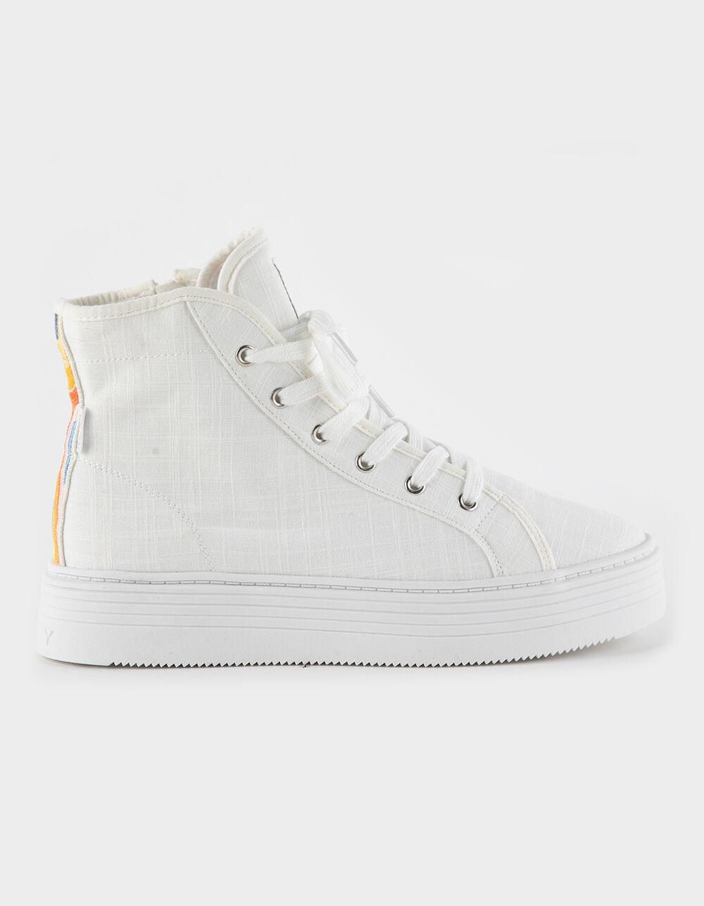 ROXY Sheliahh 2.0 Mid Top Womens Platform Sneakers - WHITE Product Image