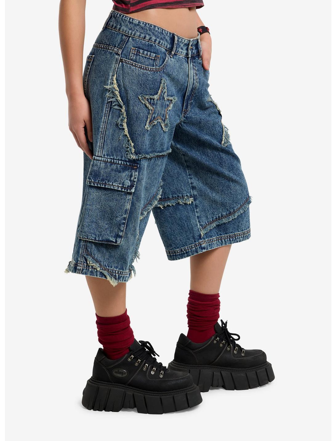 Frayed Star Cargo Shorts Product Image