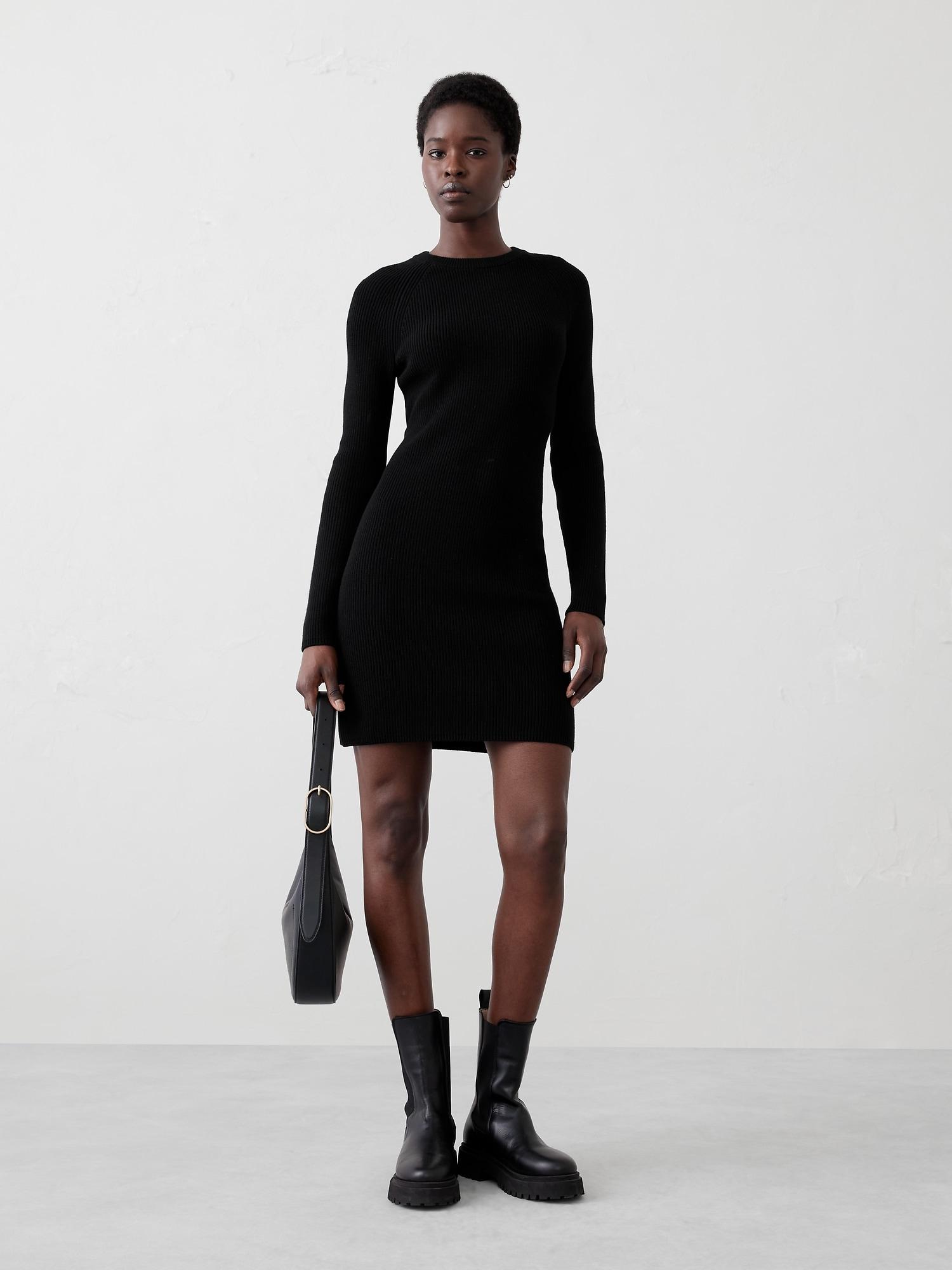 Dolman-Sleeve Mini Sweater Dress Product Image