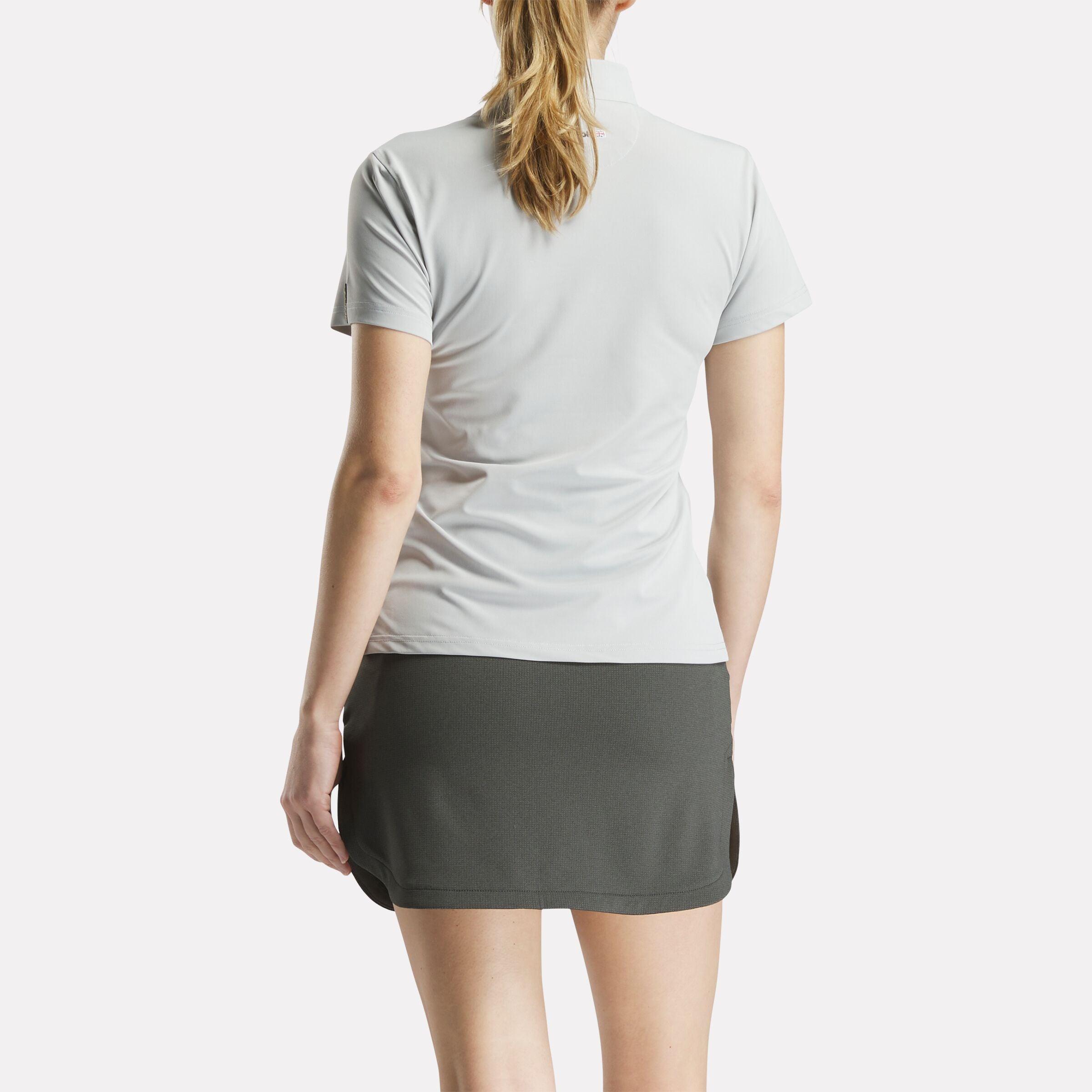 Women's Short Sleeve Stretch Pique Placket Polo Shirt Female Product Image