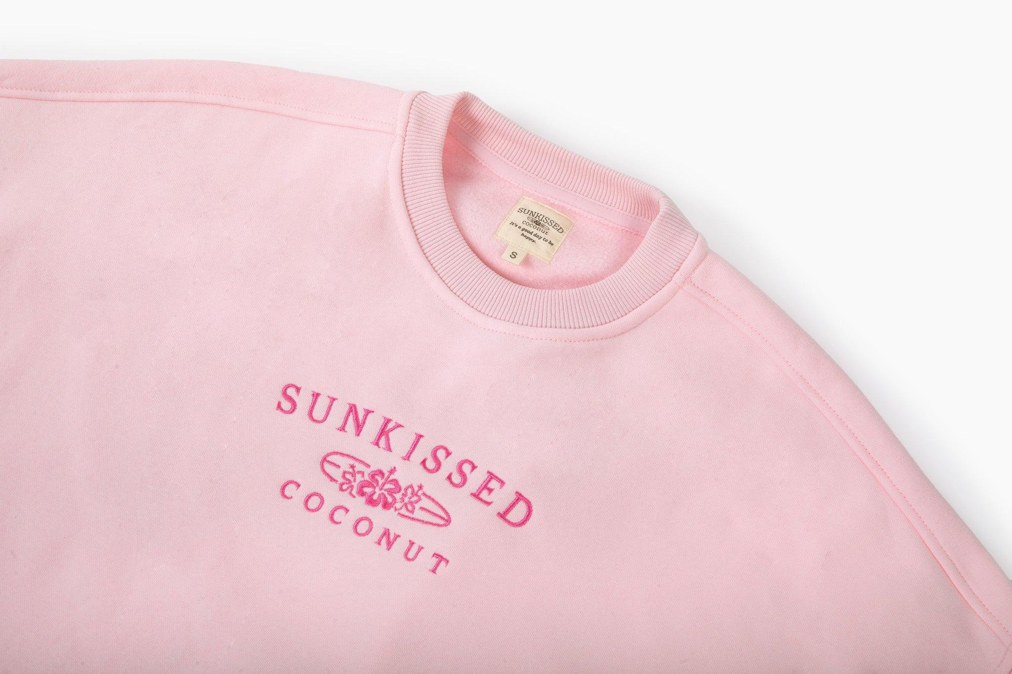 Tana Light Pink Embroider Sunkissedcoconut Sweatshirt Product Image