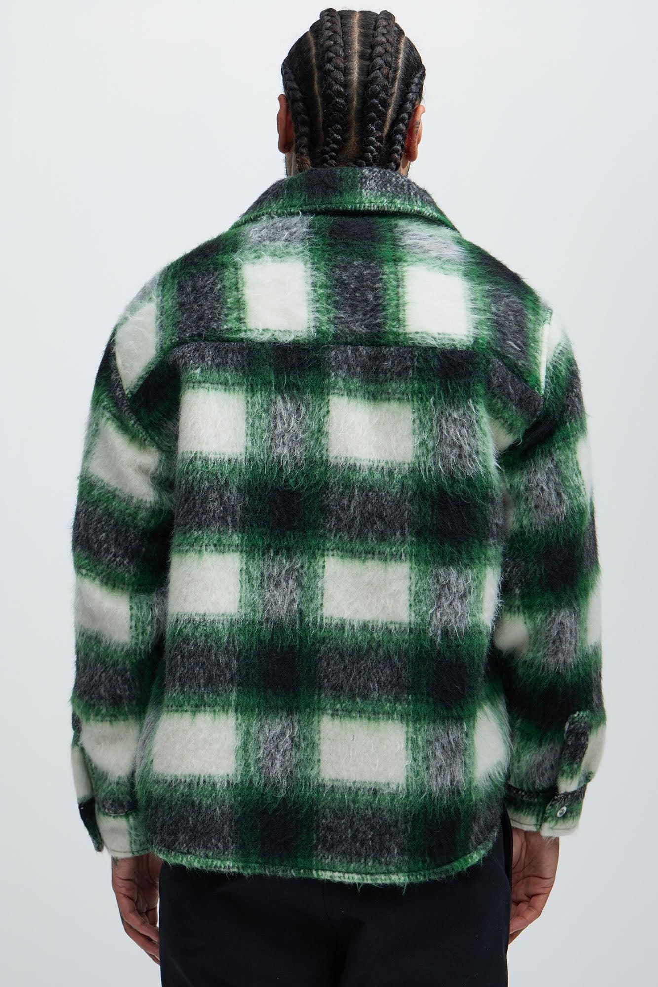 Keystone Mohair Shacket - Green Product Image