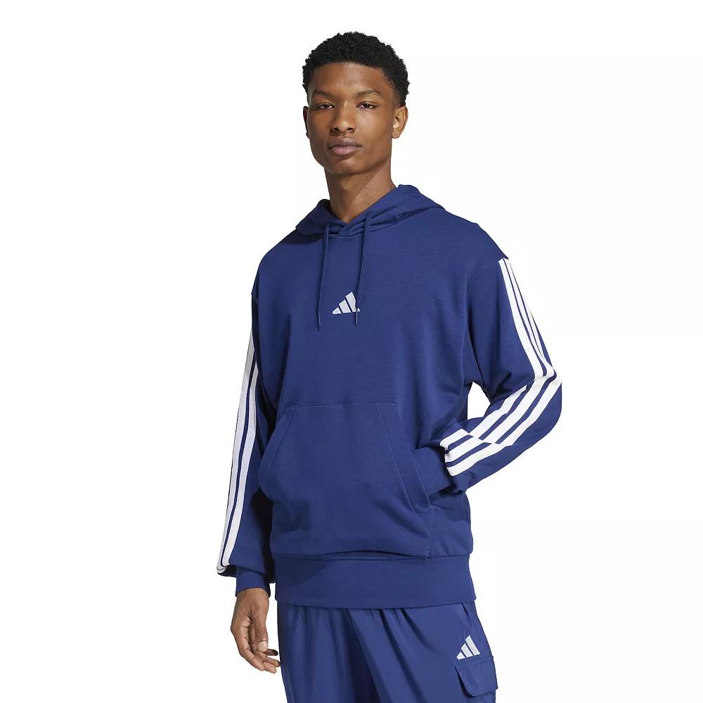 Big & Tall adidas Essentials 3-Stripes French Terry Sportswear Hoodie, Men's, Size: 3XL Tall, Dark Blue Product Image