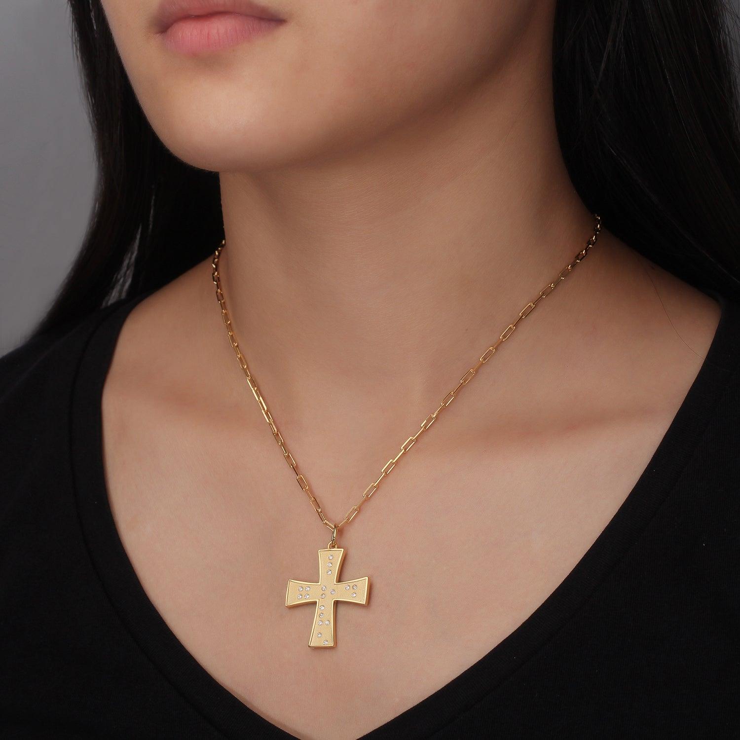 Touchstone Cross God/Love Necklace Gold Product Image
