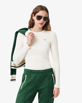 Slim Fit Ribbed Cotton T-shirt Product Image