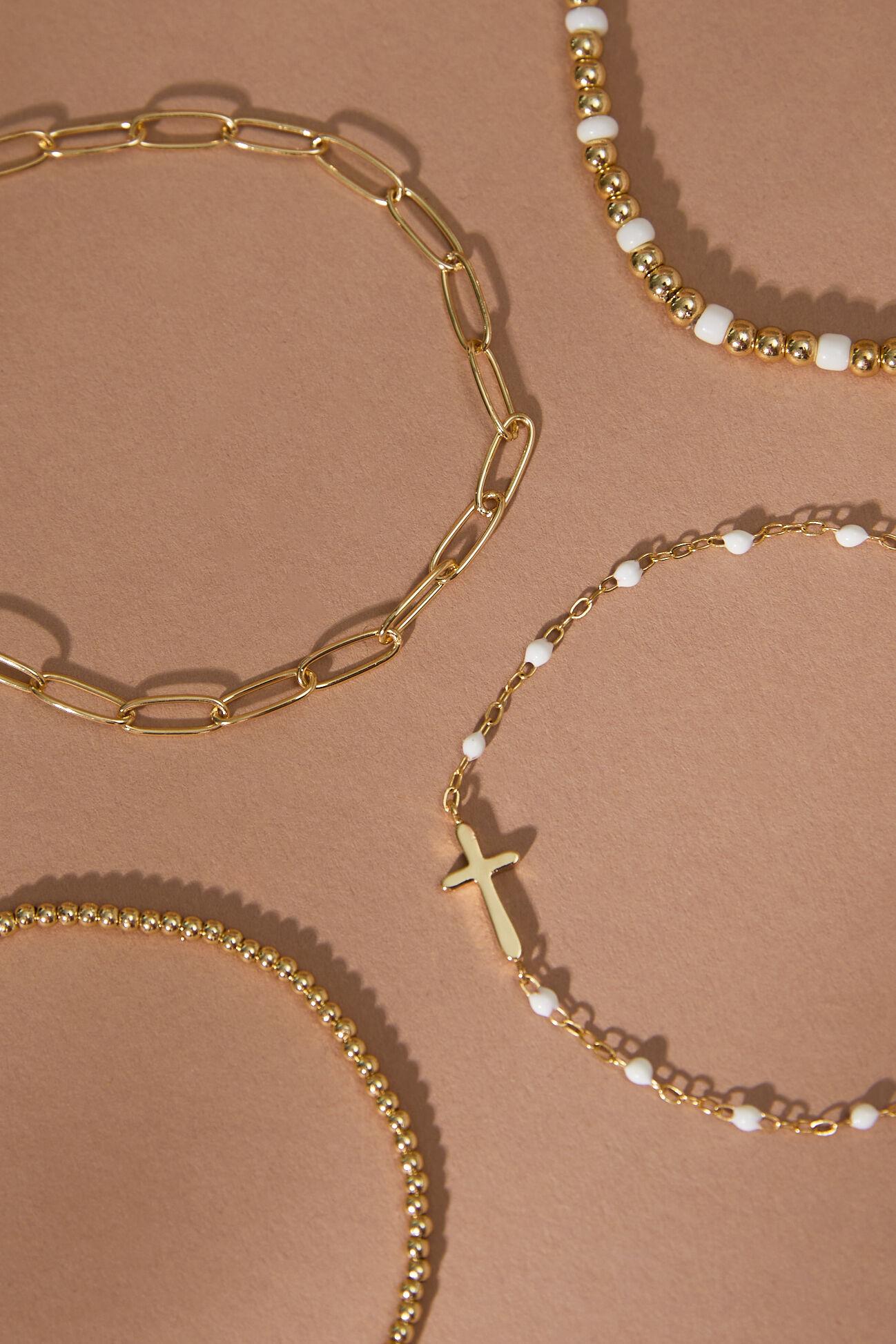 Pearl Cross Bracelet Set Product Image