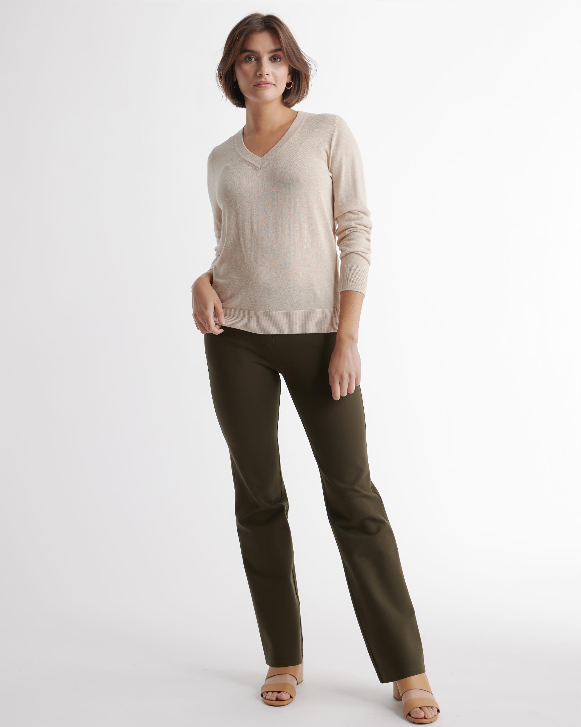 Quince | Women's Ultra-Stretch Ponte Bootcut Pants Rayon Product Image