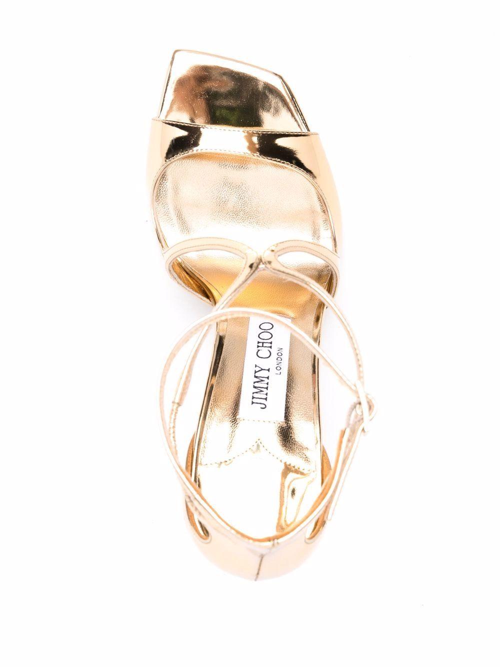 Azia metallic-effect sandals  Product Image