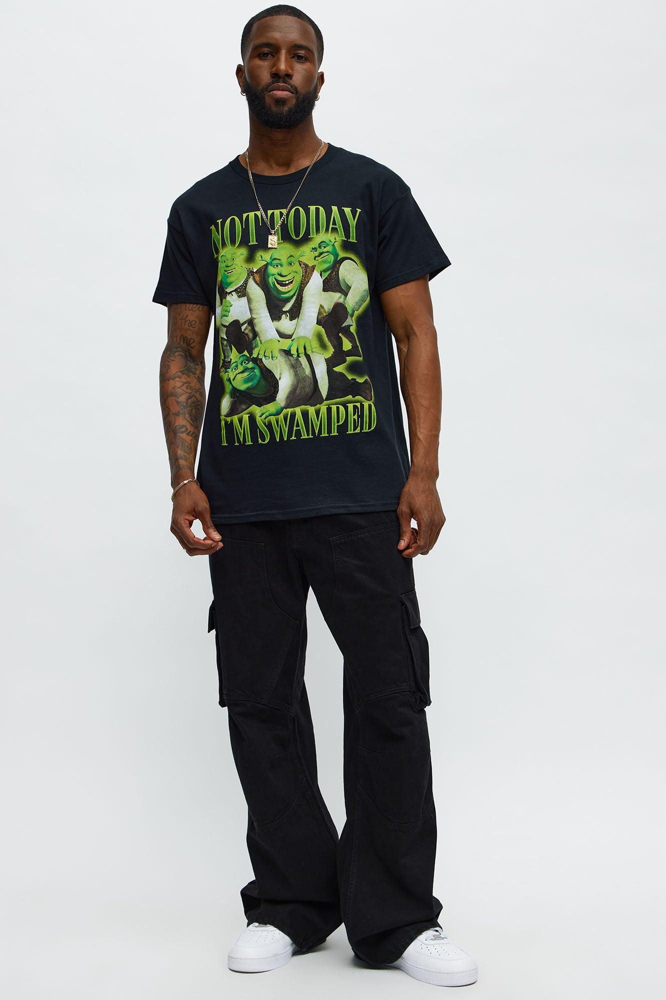 Shrek Can't Today I'm Swamped Short Sleeve Tee - Black Male Product Image